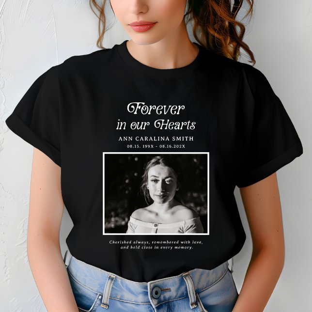 Minimales Retro-Beerdigung-Foto für immer in unser T-Shirt (Von Creator hochgeladen)