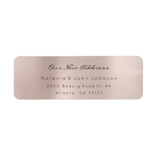 Minimales rosa Rosen-Goldstahlgoldneues Adresse