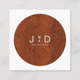 Minimales, rustikales, modernes modisches quadratische visitenkarte