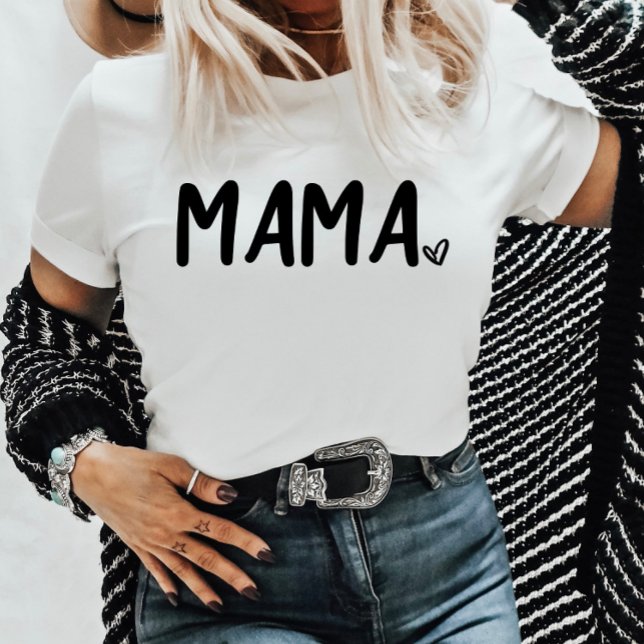 Minimales Schwarz-weißes Herz Minimalistisch Schli T-Shirt (Von Creator hochgeladen)