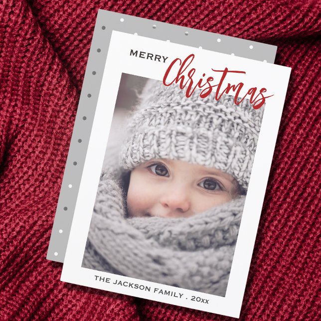 Minimales Script-Foto Frohe Weihnachten (Von Creator hochgeladen)