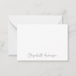 Minimales Script Monogram Mitteilungskarte