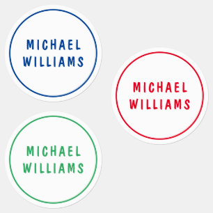 Minimales Set für Personalisierte Boy Name Etiketten