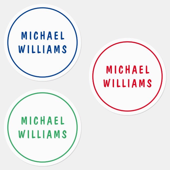 Minimales Set für Personalisierte Boy Name Etiketten (Gruppe)