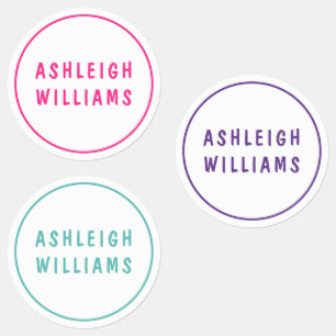 Minimales Set für Personalisierte Mädchennamen Etiketten