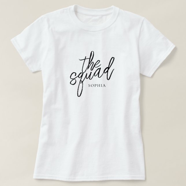 Minimales Skript für die Squad Bridesmaid Custom T-Shirt (Design vorne)