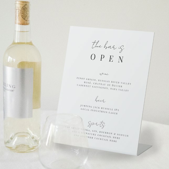 Minimales Skriptmenü für Hochzeiten Sockelschild (Von Creator hochgeladen)