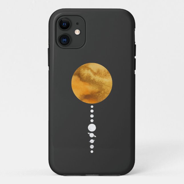 Minimales Sonnensystem Case-Mate iPhone Hülle (Rückseite)