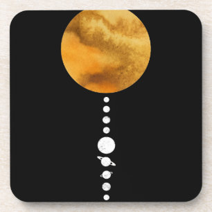 Minimales Sonnensystem Getränkeuntersetzer