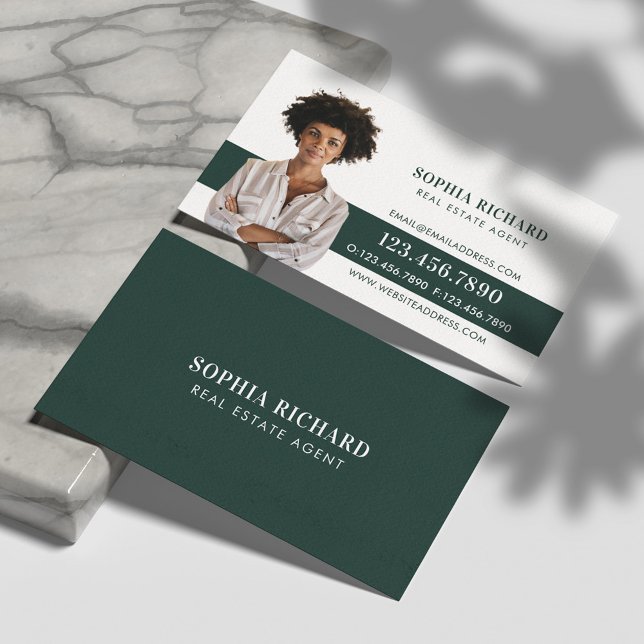 Minimales und Berufliches Business Foto Portrait Visitenkarte (Von Creator hochgeladen)