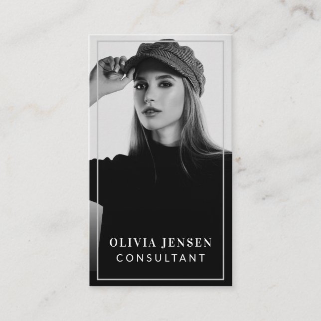 Minimales und Berufliches Foto für Mitarbeiter Visitenkarte (Vorderseite)