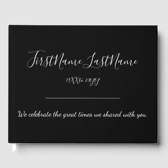 Minimales und bewegliches Gästebuch (Vorderseite)