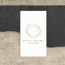 Minimales und modernes Gold Designer Scribble-Logo