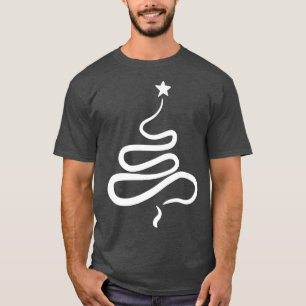 Minimales Weihnachtsbaum-Silhouette-Design T-Shirt