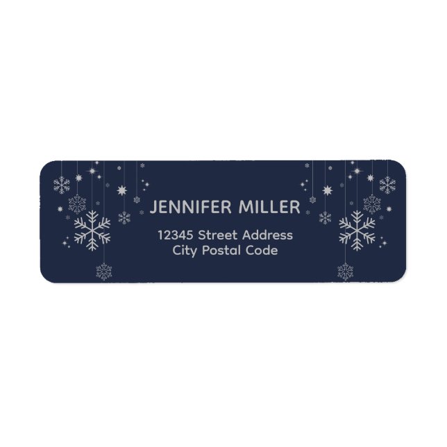 Minimales Weihnachtsdesign mit Schneeflocken (Vorne)