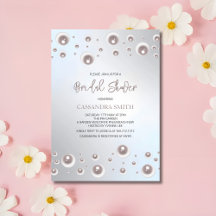 Minimales weißes Perlsilber-Brautparty