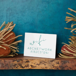 Minimales WiFi-Kennwort-Schild Türkisch Fotoplatte