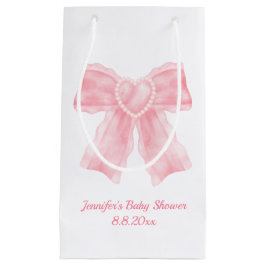 Minimalfarbene Rosa Bugmädchen-Babydusche Kleine Geschenktüte