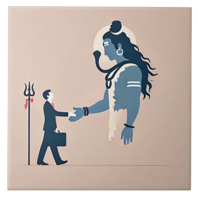 minimalism image of an ordinary person greeting go fliese (Vorderseite)