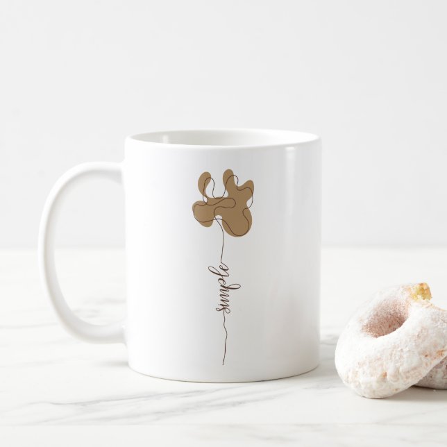 Minimalism Simple Flower Mug Kaffeetasse (Mit Donut)