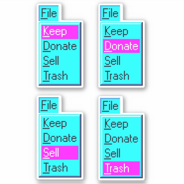 Minimalismus 95 Aufkleberblatt Aufkleber (Vorderseite)