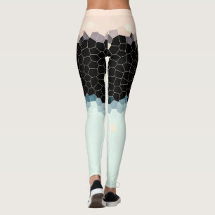Minimalismus Abstrakt Art Black Pink Leggings