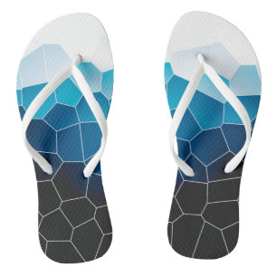 Minimalismus Abstrakt Art Blue White Cells Flip Flops