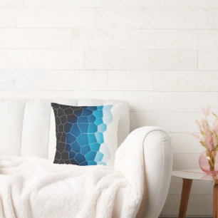 Minimalismus Abstrakt Art Blue White Cells Kissen