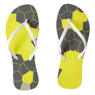 Minimalismus Abstrakt Art Gelb Weiße Zellen Flip Flops