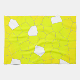 Minimalismus Abstrakt Art Gelb Weiße Zellen Geschirrtuch