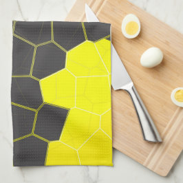 Minimalismus Abstrakt Art Gelb Weiße Zellen Geschirrtuch