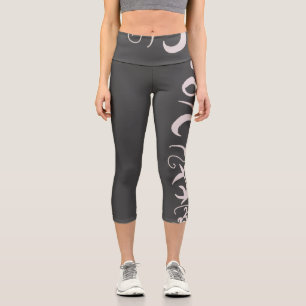 Minimalismus Abstrakt Art Holzkohle Graue Hand Zei Capri Leggings