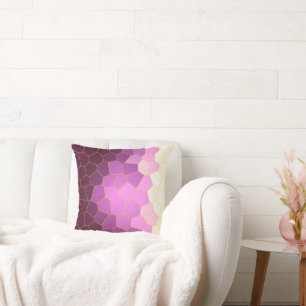 Minimalismus Abstrakt Art Lila Pink White Cells Kissen