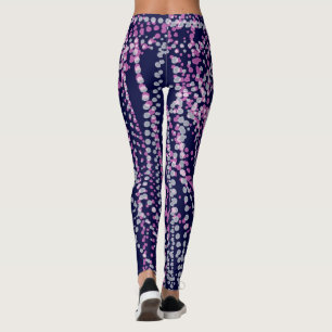 Minimalismus Abstrakt Art Muster Blau Grau Pink Leggings