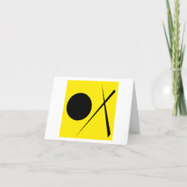 Minimalismus Abstrakt Art Muster Schwarz Gelb Dankeskarte