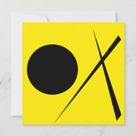 Minimalismus Abstrakt Art Muster Schwarz Gelb Karte