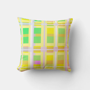 Minimalismus Abstrakt Art Yellow Green Lila Blocks Kissen