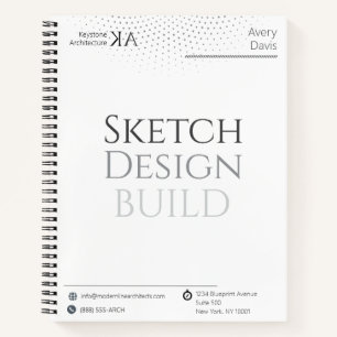 Minimalismus-Architektur-Journal mit 2026-Kalender Notizbuch
