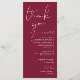 Minimalismus Burgundy Script Place Einstellung Vie Programm