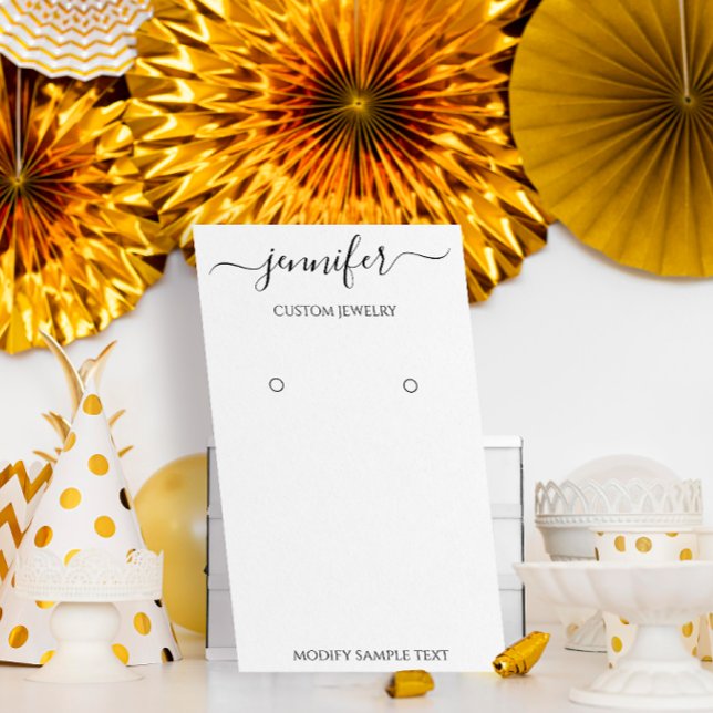 Minimalismus der handgefertigten Logo-Schmuckkarte Visitenkarte (Von Creator hochgeladen)