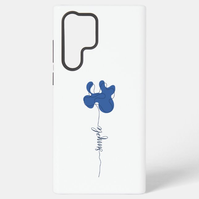 Minimalismus Einfache Blume Samsung Galaxy Hülle (Rückseite)