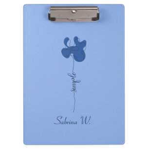 Minimalismus Einfache Blumen-Clipboard Klemmbrett