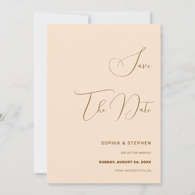 Minimalismus für den Hintergrund Save The Date (Vorderseite)