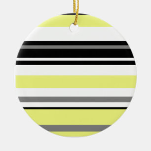Minimalismus Gelbe Schwarze Streifen Keramik Ornament