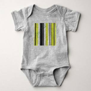 Minimalismus Gelbe Streifen Baby Strampler