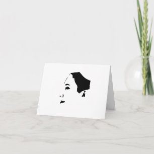 Minimalismus Gesicht Sketch Girl Lady Dankeskarte