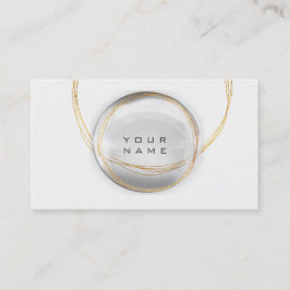 Minimalismus Gold White Glass Ball Circles Visitenkarte