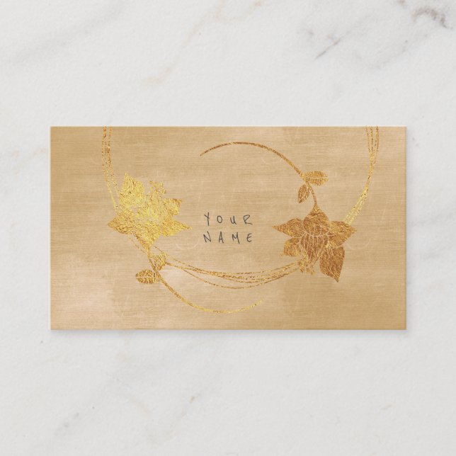 Minimalismus Golden Beige Mustard Velvet Vip Visitenkarte (Vorderseite)