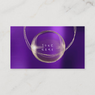 Minimalismus Golden Foil Glass Lila Gerahmte VIP Visitenkarte