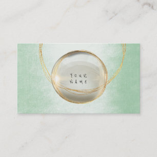 Minimalismus Golden Foil Glass Mint Grüne VIP Visitenkarte